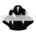 thumbnail image 2 of UTSJKR Women Heart Pattern Faux Fur Trim Poncho Cape Pearl Tassel Detail Warm Wrap Coat for Fall Winter Daily Dressing Wine, 2 of 4