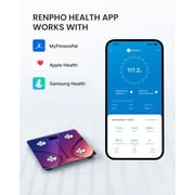 RENPHO Bluetooth Smart Body Weight Scale with App, 13 Key Metrics, 400 lbs, Red Gradient