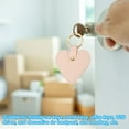 thumbnail image 5 of Uxcell Heart Leather Keychains Leather Key Fobs with Key Rings Keychain Holder for Wedding Gifts Pink 4 Pack, 5 of 6