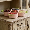 thumbnail image 5 of Divided Serving Platter, Divided Serving Dish with Handle, Multi-Compartment Divided Veggie Tray, Multifunctional Fruit Bowl Snacks Box Container, Suitable for Kitchens, Travel, and Picnics, 5 of 6