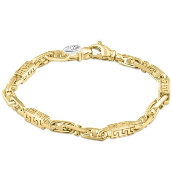 Pompeii Men's Figaro Link 14k Gold (32gram) or Platinum (52gram) 5mm Link Bracelet 8.5"