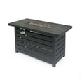 thumbnail image 2 of Noble House Rene Outdoor Rectangular Iron Fire Pit in Matte Black, 2 of 9