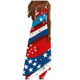 thumbnail image 2 of Womens Dress Summer Summer Dresses for Women Summer Dresses For Women Print Sleeveless Round Neck Dress Casual Long Dresses H Multicolor L, 2 of 5