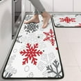 thumbnail image 2 of Kitchen Rugs Sets Of 2,White Christmas Snowflake Pattern Anti Fatigue Kitchen Mat Rugs Non Slip Washable,Decorative Kitchen Floor Mats for Kitchen,Sink,Laundry,17"x47"+17"x47", 2 of 5