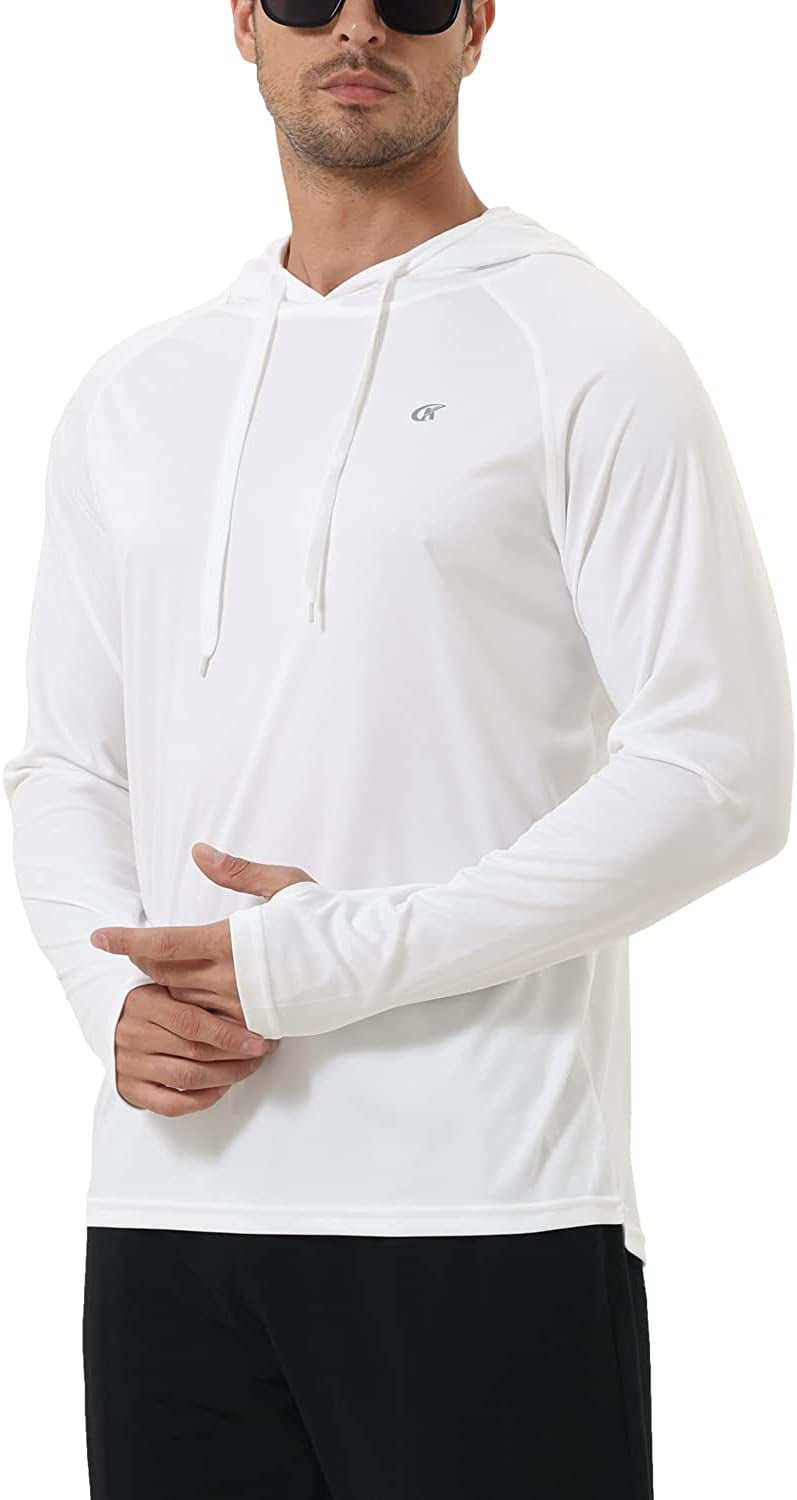 YuKaiChen Men's UPF 50+ Long UV Sun Protection Sleeve Hooded Shirts Sun