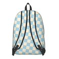 thumbnail image 3 of Blue and White Checkered Pattern Backpack for School, Cute School Bag with Adjustable Shoulder Straps and Padded Back, 15.7"x11.8"x5.5", 3 of 5