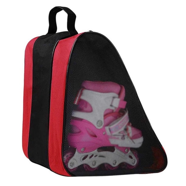 Triángulo Bolsa de Patinaje Correa para El Hombro Patinaje sobre Portabebés Llevar Oxford Estuche Mochi para Rodillo Adulto Mujeres Al Rojo Soledad Almacenamiento de patines