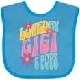 thumbnail image 3 of Inktastic Gigi and Pops Love Me Granddaughter Girls Baby Bib, 3 of 4