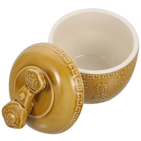 KAKOWELY Ceramic Cooking Pot Multi Function Soup Pot Heat Storage Braising Chicken 10.4X8.6CM 1Pcs