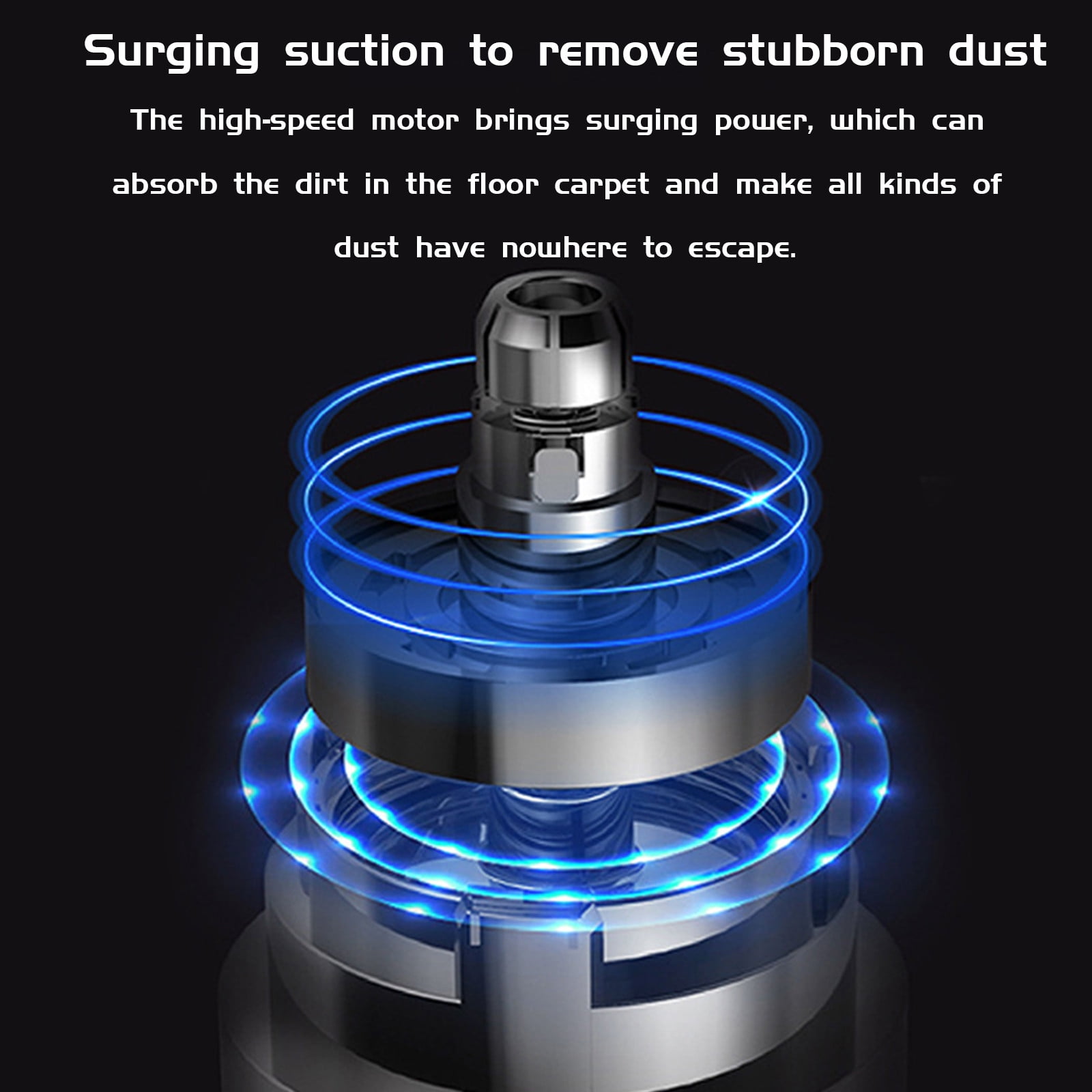 Efficient Quiet 3-Speed Stick Vacuum, Powerful Suction Vacuum Cleaner with 30 Mins Runtime, for Home, Carpet, Hardwood Floor, Pet Hair Cleaning, 37.8x9.05in