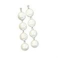 thumbnail image 2 of Limei 5 Pairs Big Simulated Pearl Long Tassel Drop Earrings for Women Double Sided Front Back Pearl Earrings Cross Imitation Pearl Dangle Earrings, 2 of 7