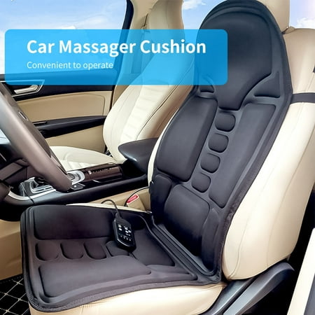 WALFRONT Heated Electric Car Neck Lumbar Full Body Massage Massager Seat Cushion Pad Seat Massager Cushion US