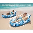 thumbnail image 3 of JCLEAL Pool Floats Adult Inflatable Tanning Pool Lounger Extra Large River Rafts Sunnbathing Floaties Chair Heavy Duty Water Floating Lounge Recliner with Cupholder Backrest Party Lake Ocean Sea Beach, 3 of 5