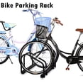 thumbnail image 3 of 2 Bikes Floor Bike Stand, Bike Parking Rack Garage Bike Storage Stand Indoor/Outdoor 22-28" Wheel Stand, Max. Tire Width 2.1", 3 of 9