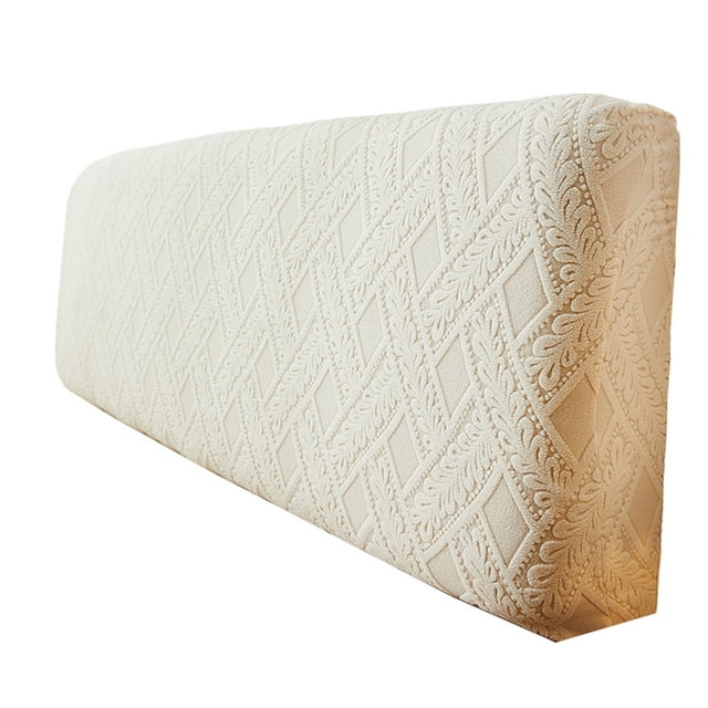 Cateissary Funda de cabecera de poliéster suave en tejido elástico, funda antipelusas para cabecera de cama, funda elástica Juegos de cama amarillo 120cm de altura 50-60cm