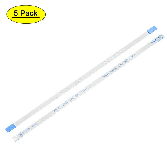 Uxcell 7pins FPC FFC Ribbon Cable for LCD TV Car Audio DVD Player Laptop PE White 5pcs