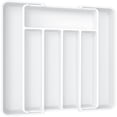 thumbnail image 1 of Organizador de cajones de cocina Aujen, expandible, blanco, 1 of 6