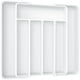 thumbnail image 1 of Organizador de cajones de cocina Aujen, expandible, blanco, 1 of 6
