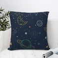 thumbnail image 6 of YFYANG Square Decorative Throw Pillow Case (Without Pillow Insert), Cartoon Cosmic Star Doodle Bedroom Sofa Car Cushion Cover, 24"x24", 6 of 9