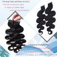 thumbnail image 5 of MY-LADY 20PCS Wavy Curly Tape in 100% Real Human Hair Extensions Hairpiece Skin Weft Full Head 14inch #01 Jet Black, 5 of 9