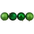 thumbnail image 4 of Northlight 12ct Shatterproof 4-Finish Christmas Ball Ornament Set 4" - Green, 4 of 9