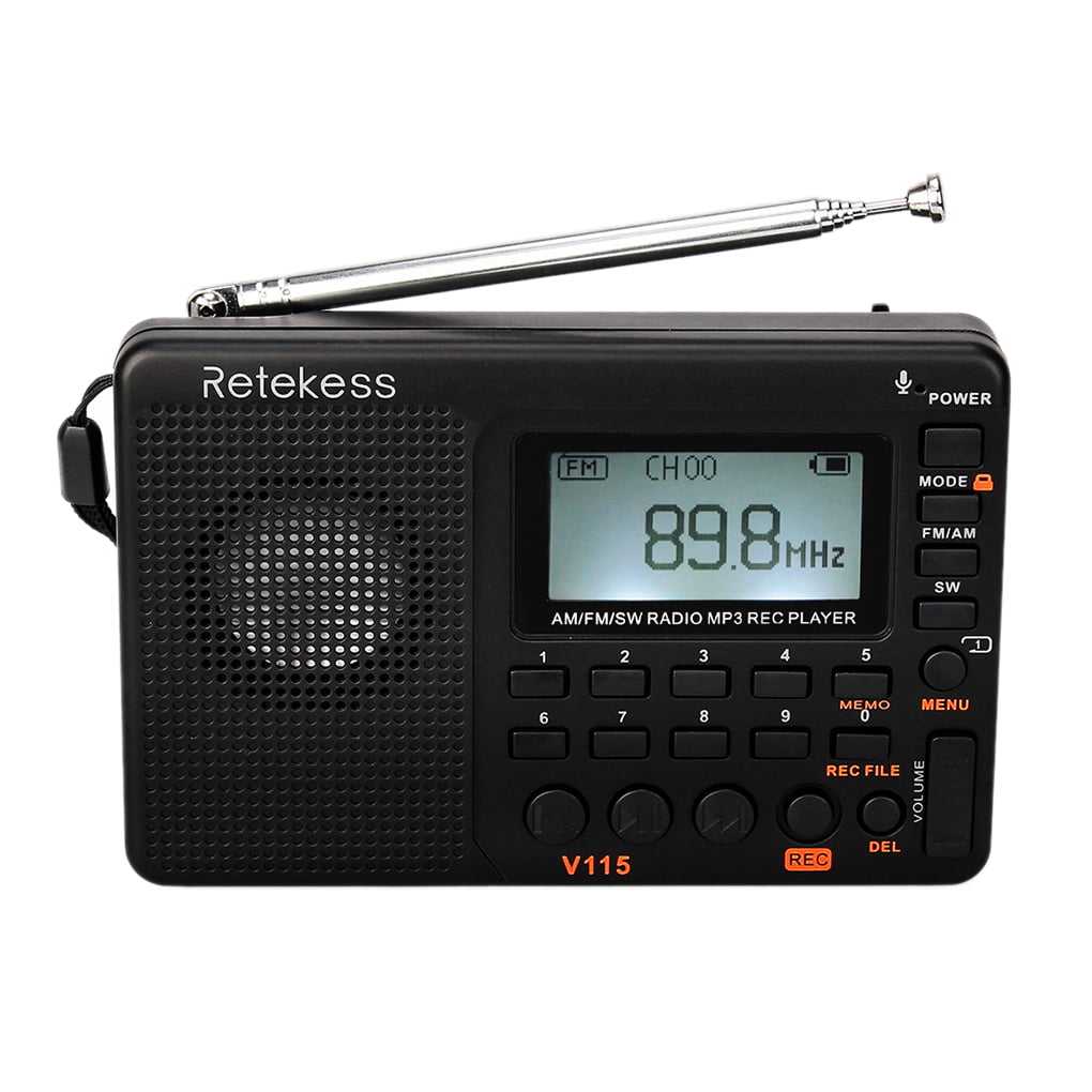 Retekess Portable FM/AM/SW Radio Pocket MP3 Player Rechargeable Walkman for Gift 