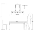 thumbnail image 2 of ACROMA Kiro 7-light Farmhouse 48In Linear Chandelier Industrial Rectangle Dining Lighting - 48'' W x 7.78'' D x 11'' H Pine, 2 of 5