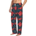 thumbnail image 2 of Xecao Rose Flowers Men's Straight Lounge Pajama Pants: The Ultimate in Comfortable Sleepwear, 2 of 9