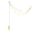 thumbnail image 3 of 1 Pce Boucles d'Oreilles Chaîne Feuille Style Punk pour Femme Jeune Cadeau Fête des Mères, 3 of 7
