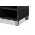thumbnail image 7 of Baxton Studio Shirley Modern and Contemporary Dark Grey Finished 2-Door Wood Shoe Storage Cabinet with Open Shelves, 7 of 7