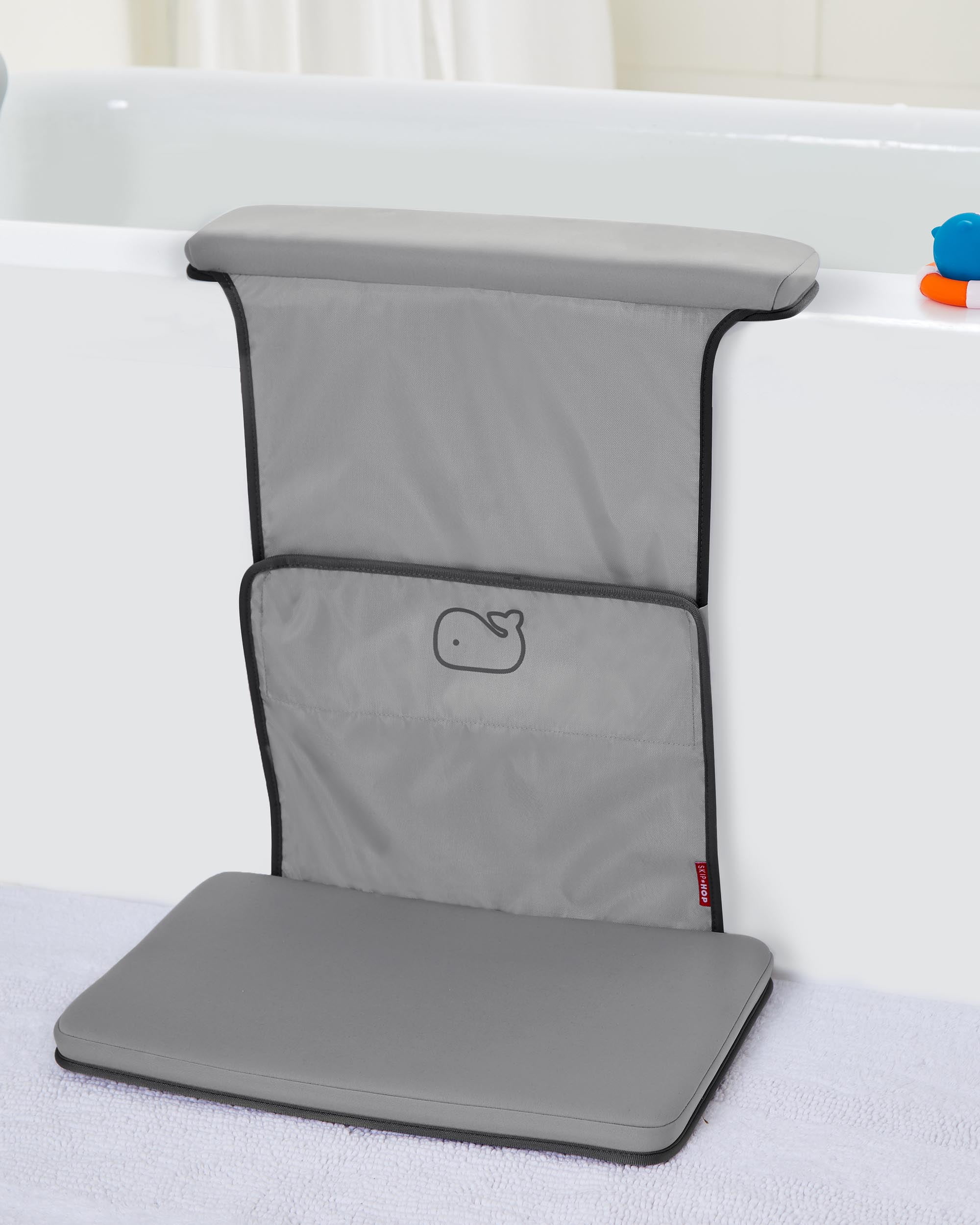 Skip Hop Baby Bath Moby All-in-One Elbow Saver and Kneeler Pad, Grey