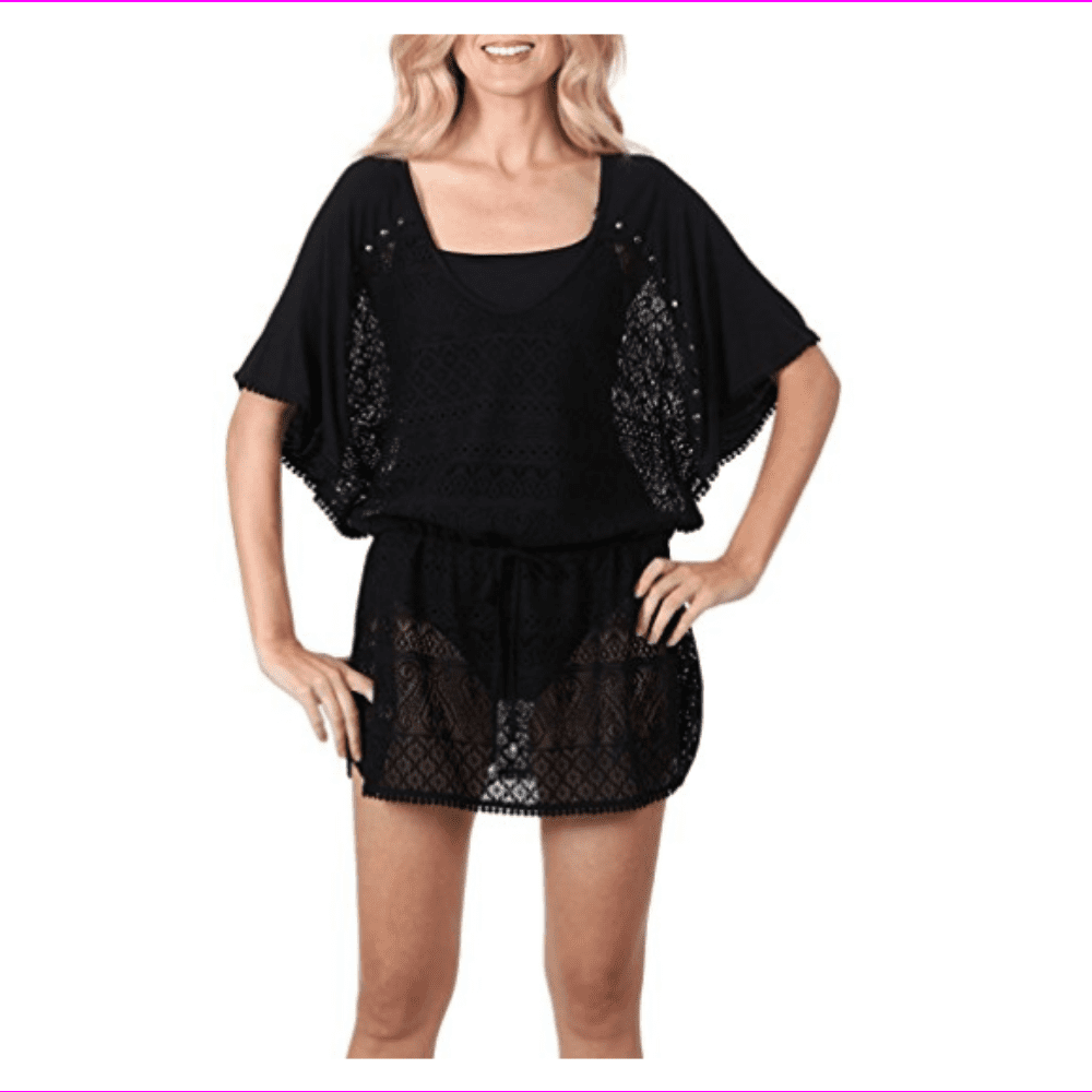 Catalina Womens Lace Up Tunic Cover Up