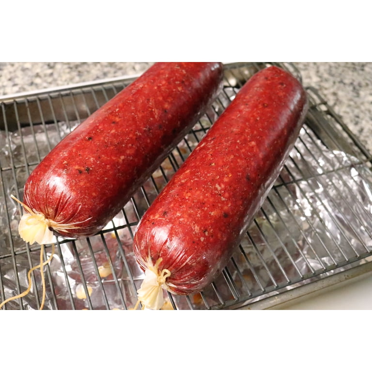 For Summer Sausage Maker Salami Casing Kit - 20 Clear Fibrous Casings ...