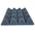 thumbnail image 6 of 24Pcs 25X25X5Cm Studio Acoustic Soundproof Foam Pyramid Noise Insulation Sound Absorption Treatment Panels Black+Gray,24 x Acoustic foam,Black&Gray, 6 of 7