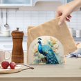 thumbnail image 6 of Peacock in Blue Acrylic Napkin Holder Clear Paper Tissue Dispenser Kitchen Dining Room Bathroom Party Hotel, 6 of 8