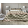 thumbnail image 1 of Floral Comforter & Sham Bedding Set, Graphical Modern Illustration of Repeating Tulips, 3 pcs Duvet Set Microfiber Filling Quilt, 5 Sizes, Beige Multicolor, by Ambesonne, 1 of 4