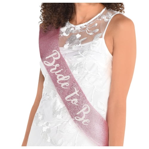 Wedding and Bridal 'Rose Gold Bride To Be' Deluxe Glitter Sash (1ct)