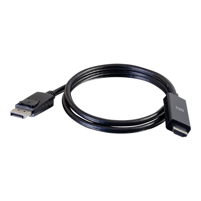 C2G 3ft DisplayPort to HDMI Cable - DP to HDMI Adapter Cable - DisplayPort 1.2 HDMI 2.0 - 4K 60Hz - M/M - Adapter cable - DisplayPort male to HDMI male - 3 ft - black - active, 4K support