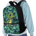 thumbnail image 4 of Uourmeti Cute Dino Camo Backpack for Student, 17 Inch Large Storage Adjustable Shoulder Straps Daypack for School Travel, 4 of 6