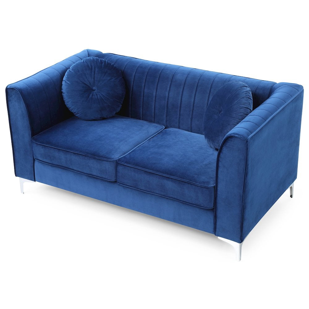 Glory Furniture Delray Loveseat in Navy Blue Color