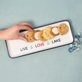 thumbnail image 3 of Pavilion Gift Company 67538 12 Inch Stoneware Serving Tray Live Love Lake, Blue, 3 of 6