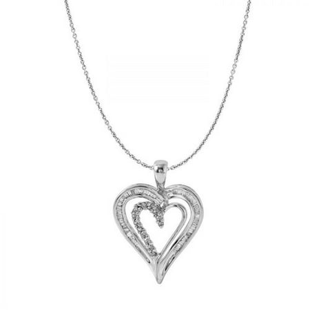 Ladies 0.57 Carat Diamond 10K White Gold Necklace