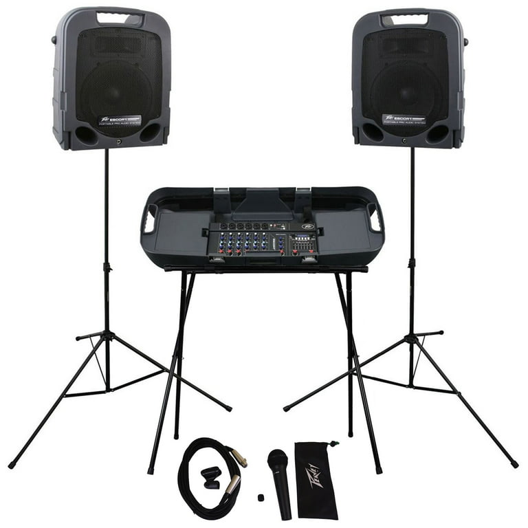 Peavey ESCORT 3000 300w Portable PA Powered Speaker System w/Mixer