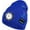 Blue, variant on Wrongduck Bluetooth Beanie Hat with Light, Wireless Headlamp Cap with Built-in Speaker & Mic, Rechargeable LED and Headphones, Warm Winter Gift for Men & Women