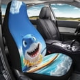 thumbnail image 4 of Uourmeti Surfing Shark Print Front Car Seat Cover Stretchy Seat Covers for Cars Anti-Aging Wear Resistant 1 Pieces Set Compatible with Auto Vehicle, 4 of 6