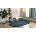 thumbnail image 2 of Unique Loom 3153326 5 x 8 ft. Davos Shag Oval Rug, Marine Blue, 2 of 2