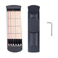 thumbnail image 2 of Guitar Practice Tool, Portable Small Sound Handheld 6 String Lightweight Pocket Guitar  For Beginner For Guitar Lover 4 Fret, 2 of 8