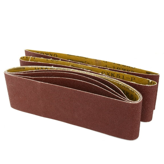 Uxcell 2.95" x 20.98" 80 Grit Lapped Joint Aluminum Oxide Sanding Belts 6 Pack
