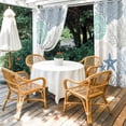 thumbnail image 3 of Outdoor Curtains for Patio Waterproof Teal Blue Starfish Shell Indoor/Outdoor Curtain Tiebacks Coastal Ocean Coral Privacy Sun Block Grommet Drapes for Pergolas Gazebo Porch 2 Panel 54x108 Inch, 3 of 9