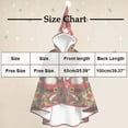 thumbnail image 3 of Christmas Cloak for Women Casual Print Lace Pleated Lace Solid Color Hooded Short Velvet Cape, 3 of 3
